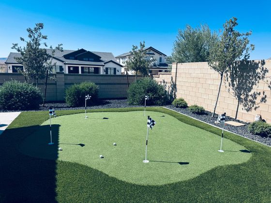 Before and after pet odor treatment on artificial turf